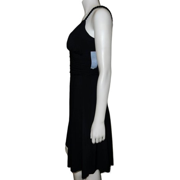 Brand New London Times LBD Little Black Spaghetti Strap Cocktail Dress - Picture 12 of 12